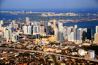 Miami from the plane